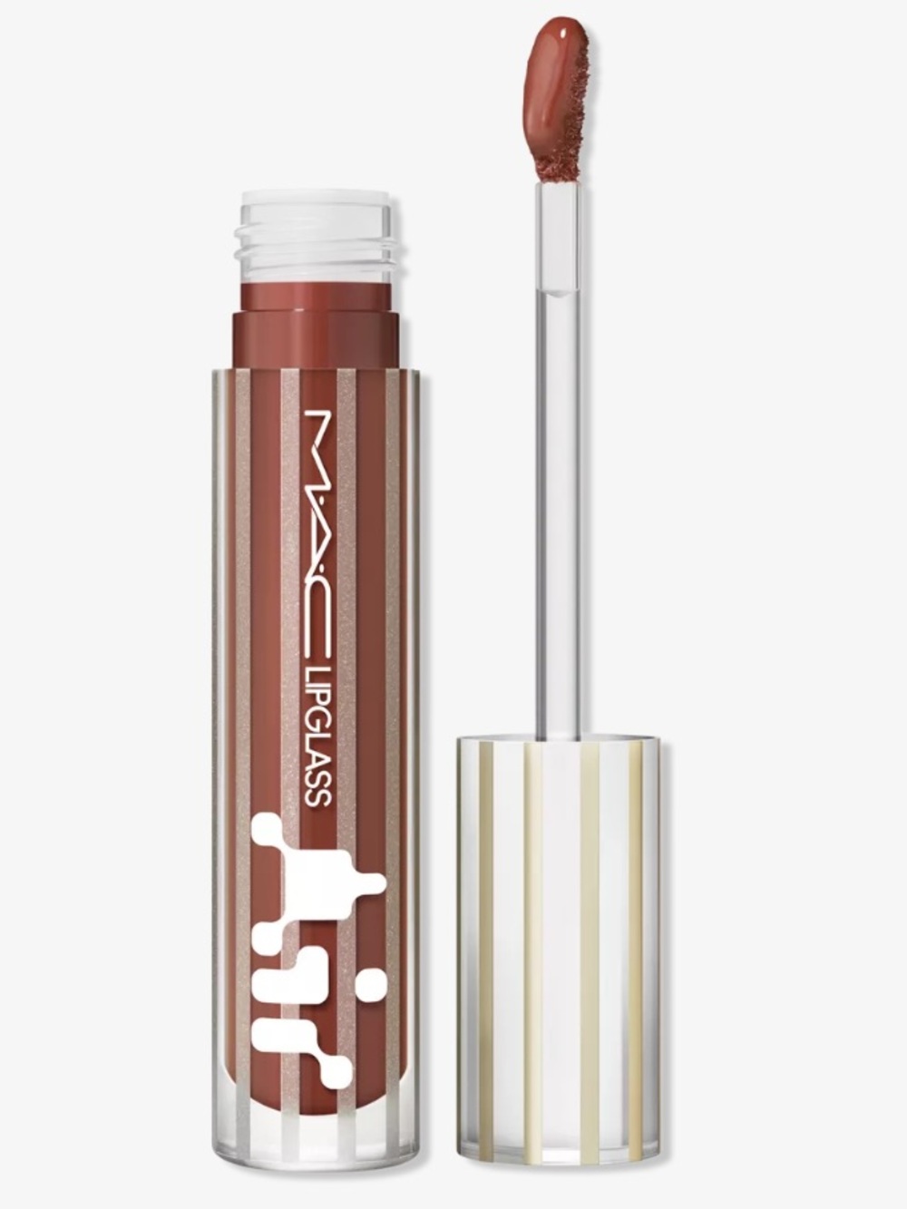 MAC Cosmetics Lipglass Air Gloss 228 Aesthetic - Deep Brown with Red Undertones